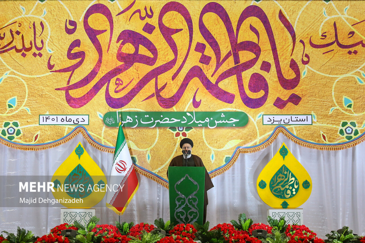 یزد، ایرانی صدر کی موجودگی میں جشن ولادت حضرت زہرا (س) منعقد