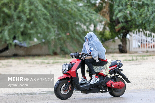 باران زمستانی جزیره کیش