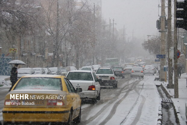 بارش نخستین برف زمستانی در کرمانشاه