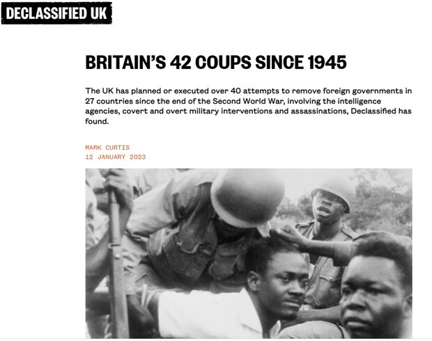 رونمایی از ۴۵ کودتای انگلیس در ۲۷ کشور جهان+ سند