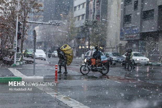 Snowfall in Tehran