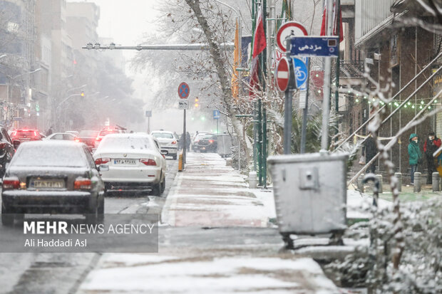 Snowfall in Tehran