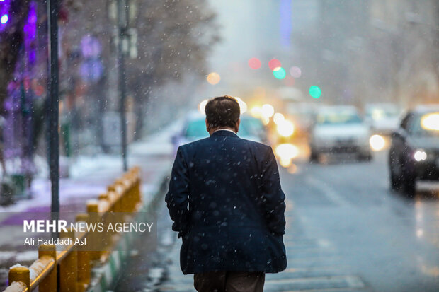 Snowfall in Tehran