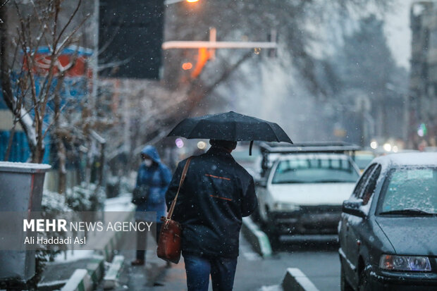 Snowfall in Tehran