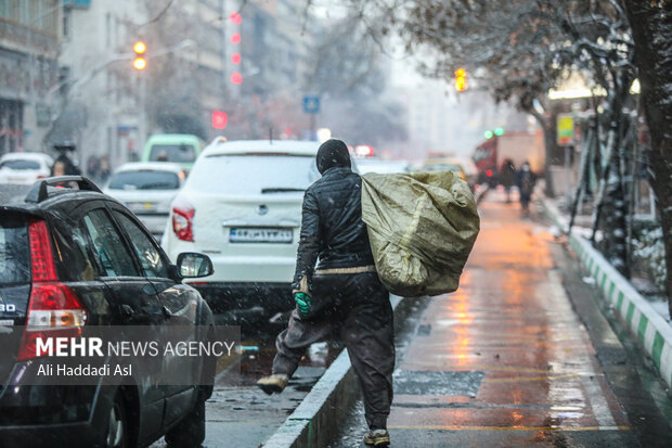 Snowfall in Tehran