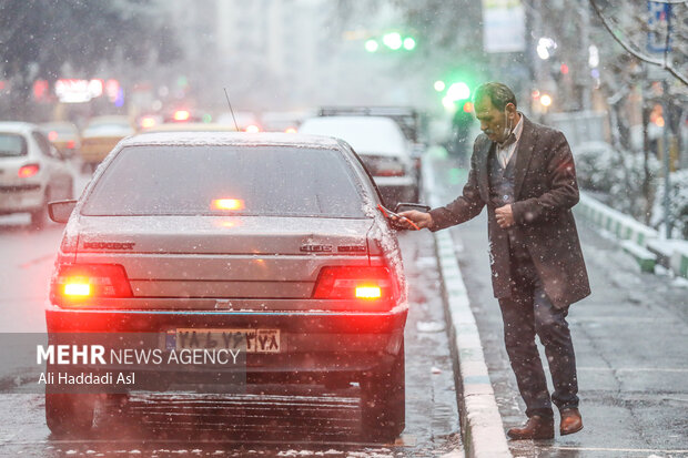 Snowfall in Tehran