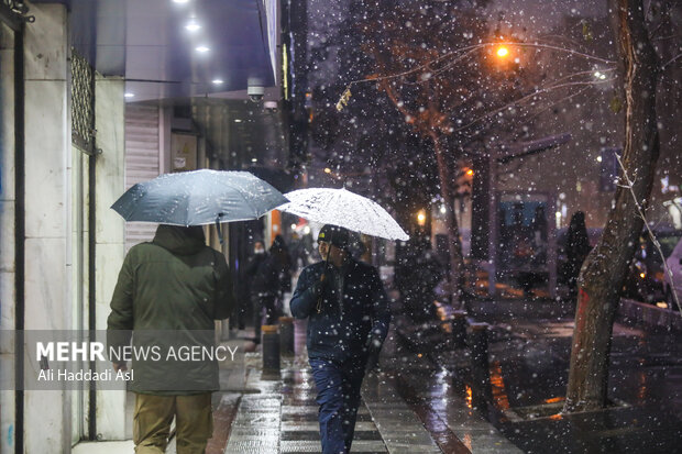 Snowfall in Tehran