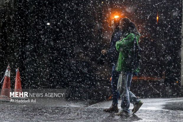 Snowfall in Tehran