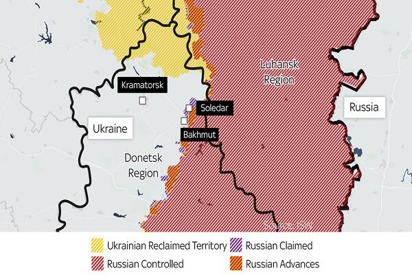 کنترل ارتش روسیه بر شهر راهبردی «سولدار» تأیید شد