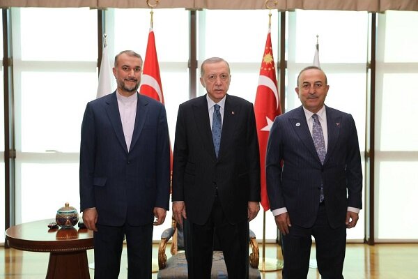  أمير عبد اللهيان يلتقي الرئيس التركي في القصر الرئاسي