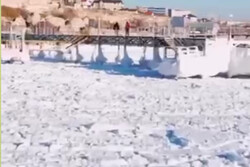 VIDEO: Northern portion of Caspian sea frozen