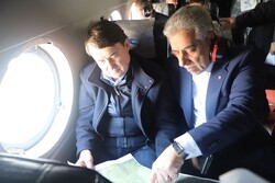 بازدید هوایی دستیار ویژه رئیس جمهور روسیه از راه آهن رشت -آستارا