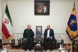Parliament speaker meets IRGC chief after EU's hostile move