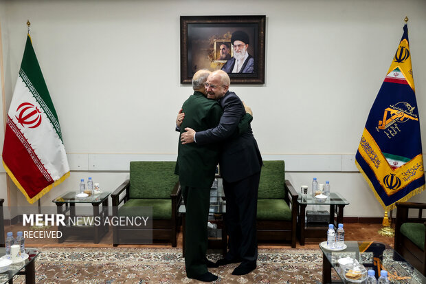 IRGC chief Salami's meeting with Parl. speaker Ghalibaf

