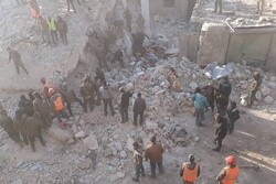 افزایش شمار تلفات فروریختن ساختمانی در حلب سوریه