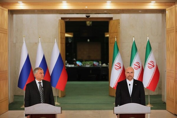 Galibaf ile Volodin'den ortak basın toplantısı Galibaf ile Volodin'den ortak basın toplantısı