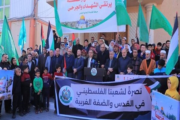 تجمع مردم غزه در محکومیت تجاوزات رژیم صهیونیستی
