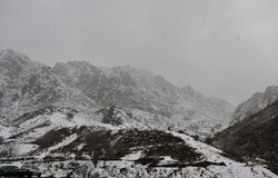 Winter snow whitens Birjand