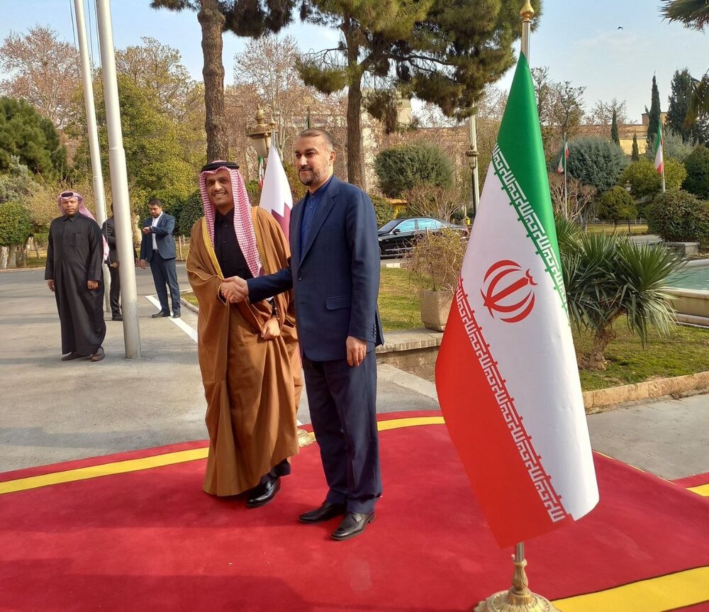 قطری وزیر خارجہ کی تہران آمد؛ ایرانی وزیر خارجہ سے ملاقات