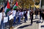 تظاهرات فلسطینیان مقابل دانشگاه تل آویو + فیلم