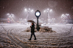 Snowy night in Hamedan