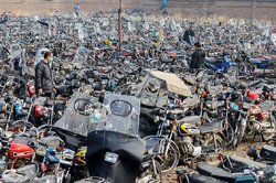 ۳۰۰۰ موتورسیکلت رسوبی در پارکینگ‌های اردبیل تعیین تکلیف شدند