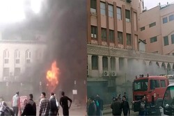 آتش سوزی گسترده در بیمارستانی در مصر + تصاویر