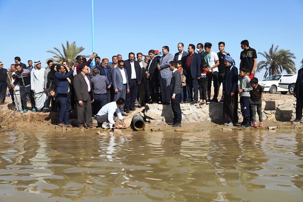 رهاسازی ۴۰۰ هزار قطعه بچه ماهی در تالاب شهرستان کارون