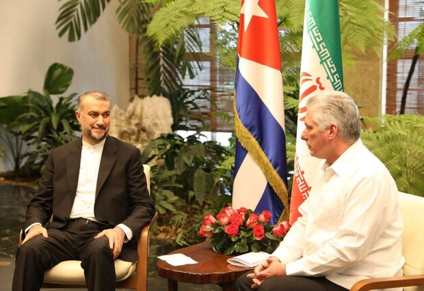 امیرعبداللهیان با رئیس جمهور کوبا دیدار و گفتگو کرد امیرعبداللهیان با رئیس جمهور کوبا دیدار و گفتگو کرد