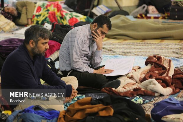 جانب من مراسم الاعتكاف بمسجد "جمكران" في قم المقدّسة