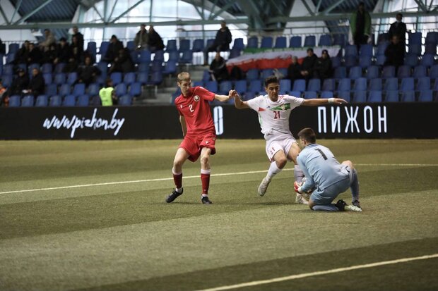 پیروزی تیم فوتبال نوجوانان ایران مقابل بلاروس