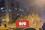لحظه فرورویختن یک ساختمان هنگام وقوع زلزله در ترکیه