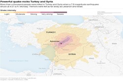 زلزله ۷.۷ ریشتری/ ۱۶۵۱ نفر در ترکیه و ۵۹۳ نفر در سوریه جان باختند+ فیلم و عکس