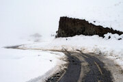 بارش برف در هلودشت بخش اطاقور لنگرود