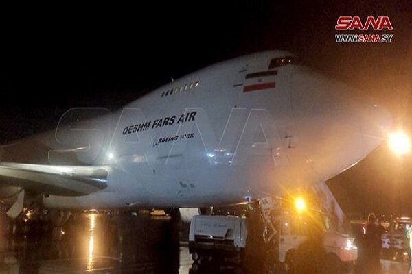 هواپیمای حامل کمک های بشردوستانه ایران وارد دمشق شد