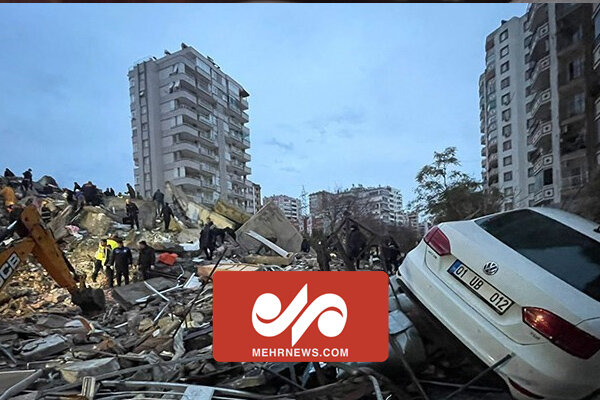 لحظه مهیب وقوع زلزله در ترکیه و ریزش ناگهانی ساختمان‌ها