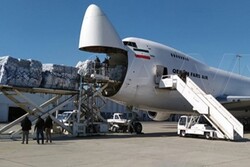 شامی عوام کے لیے امداد سے لدا پانچواں ایرانی طیارہ شام پہنچ گیا