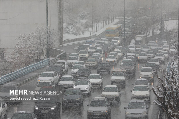 بارش برف و باران در تهران از پنجشنبه 

