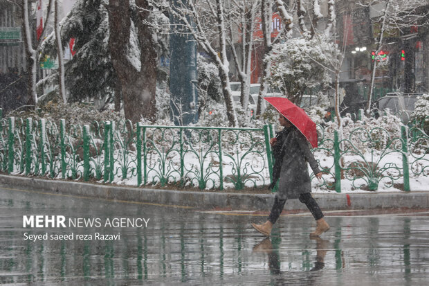 Tahran'da kar yağışı