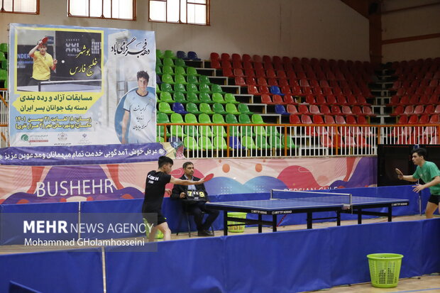 مسابقات تنیس روی میز جوانان کشور انتخابی تیم ملی در بوشهر