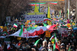 راهپیمایی 22 بهمن در دارالمومنین هرسین