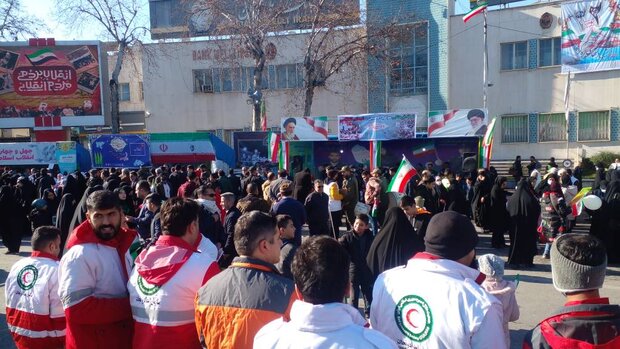 راهپیمایی یوم الله ۲۲ بهمن در گلستان آغاز شد