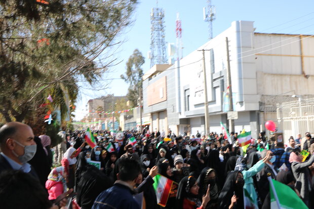 سیل خروشان مردم سیستان و بلوچستان در راهپیمایی ۲۲ بهمن