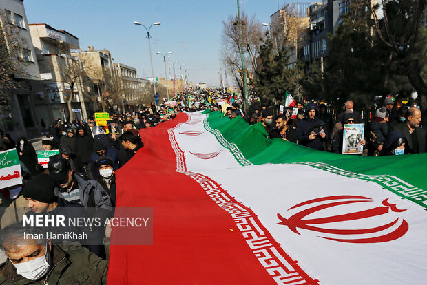 راهپیمایی ۲۲ بهمن در همدان