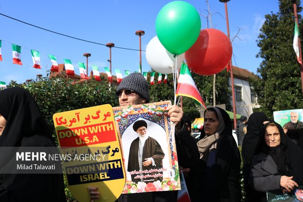 راهپیمایی یوم الله ۲۲ بهمن در رشت