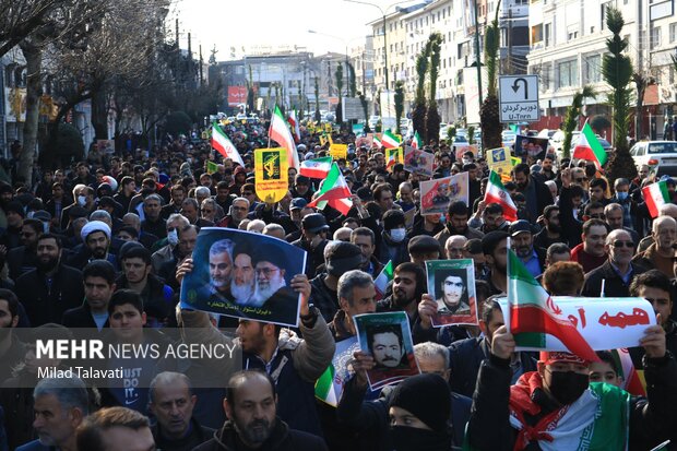 راهپیمایی یوم الله ۲۲ بهمن در رشت