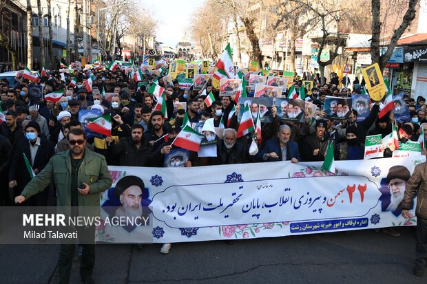 راهپیمایی یوم الله ۲۲ بهمن در رشت