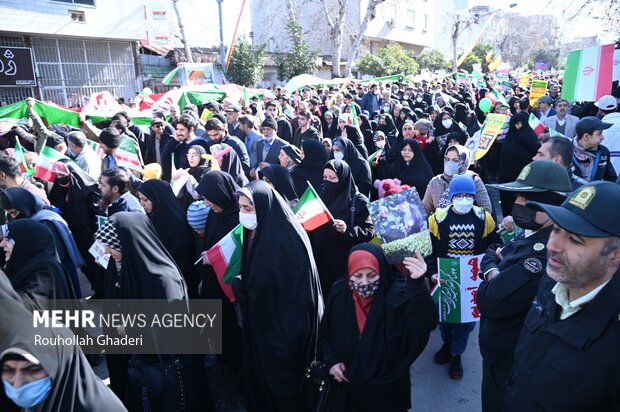 راهپیمایی ۲۲ بهمن در گلستان