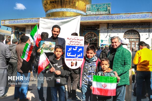 راهپیمایی ۲۲ بهمن در زیراب