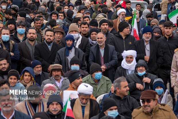 راهپیمایی 22 بهمن در تایباد